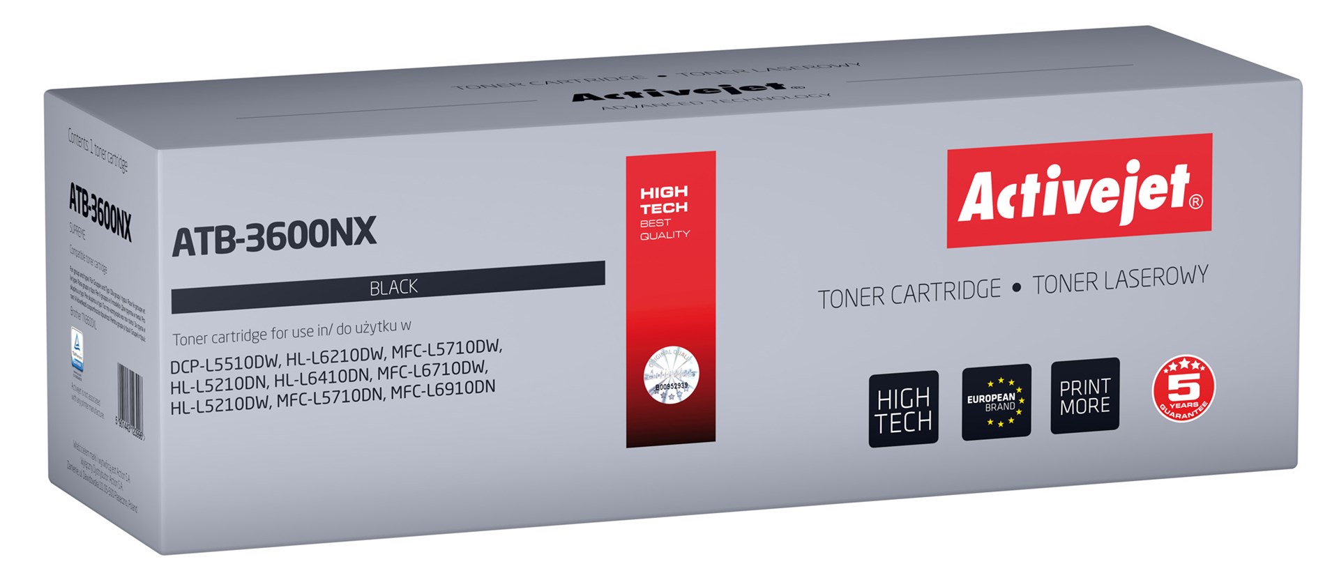 Nadomestni toner Activejet ATB-3600NX Supreme (za Brother TN3600XL), črn, 6000 strani