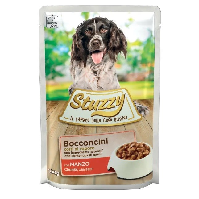 STUZZY Goveji koščki - mokra pasja hrana - 100 g