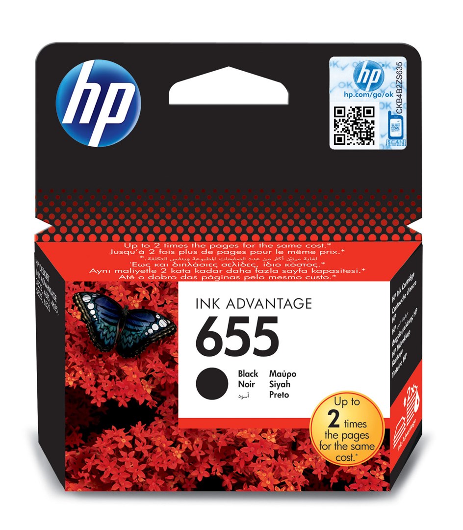 HP 655 Original Photo black, črnila