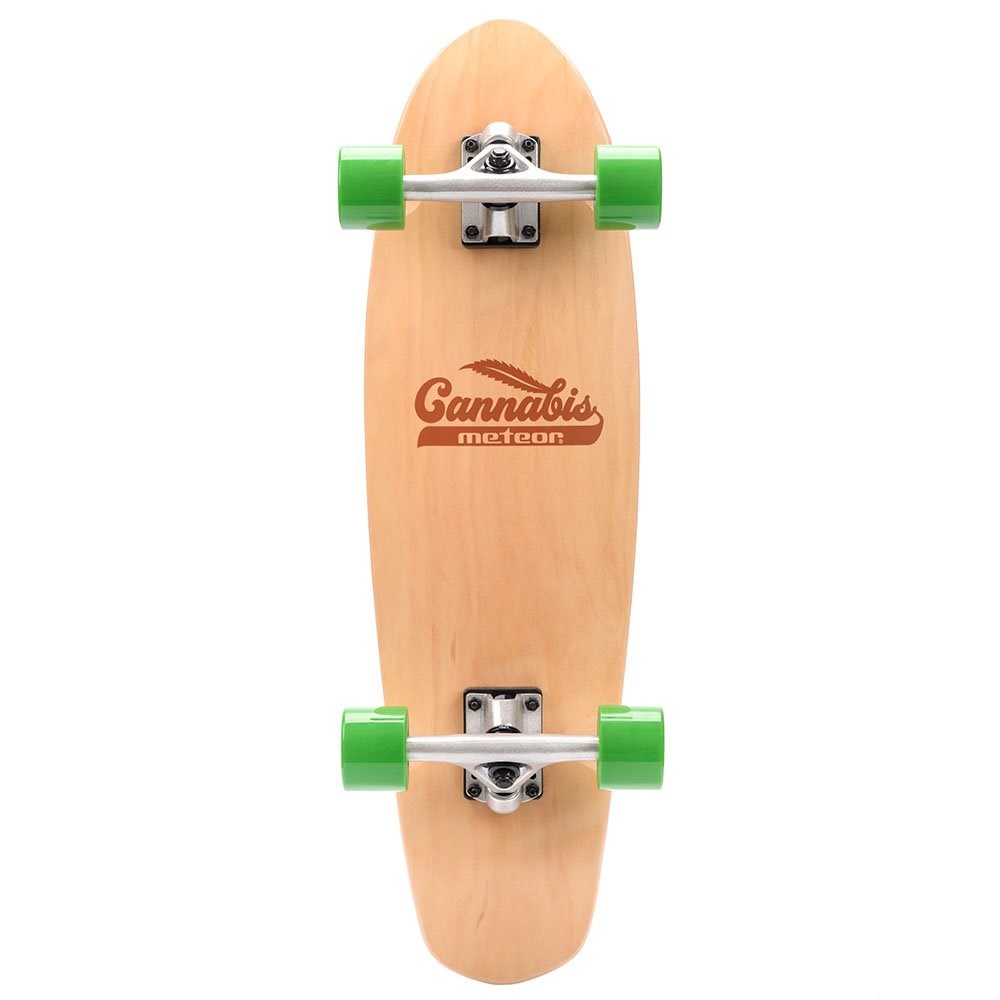 Meteor 22595 Skateboard, 22-palčni, ABEC 7, zeleno-rjava-oranžna
