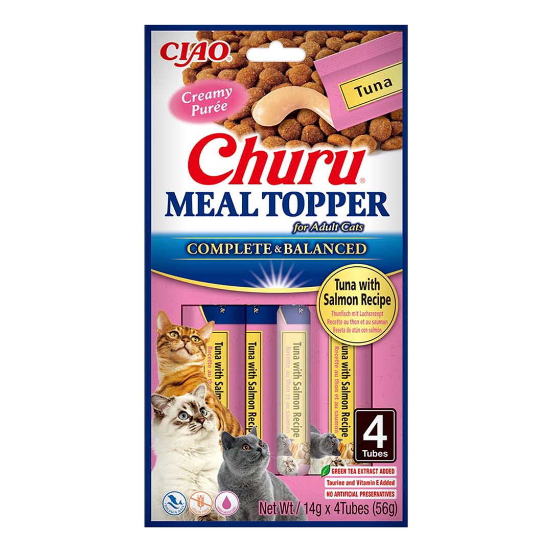 INABA Churu hrana za mačke, Tuna z lososom, 4 x 14 g