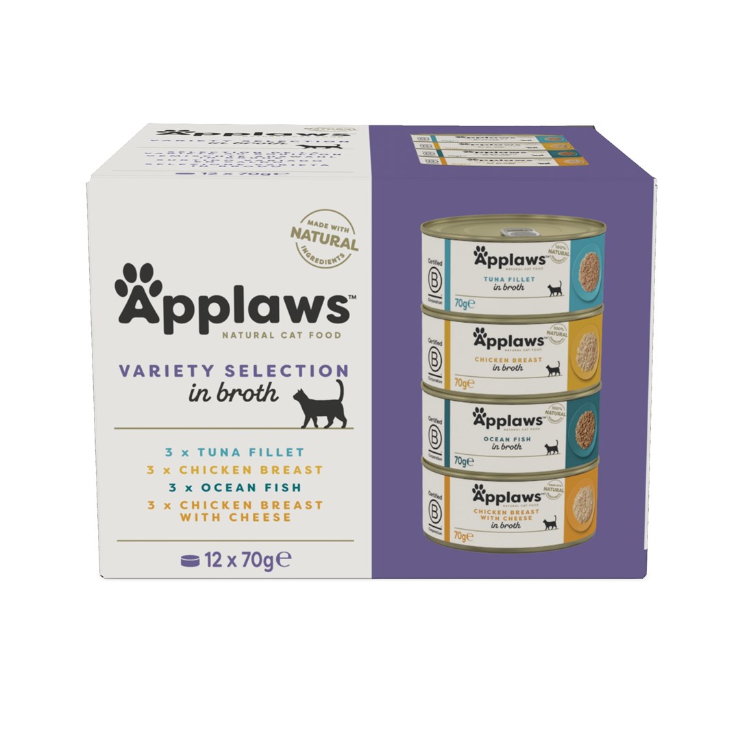 APPLAWS Variety selection v brozgi - mokra hrana za mačke - 12x70g