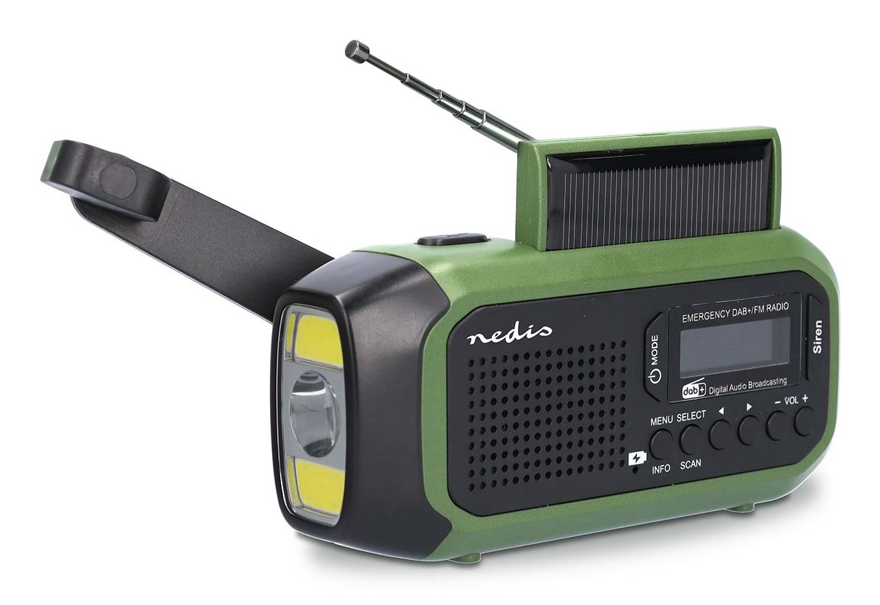 Nedis RDDBCR2000GN prenosni radio digitalni, črn/zelen