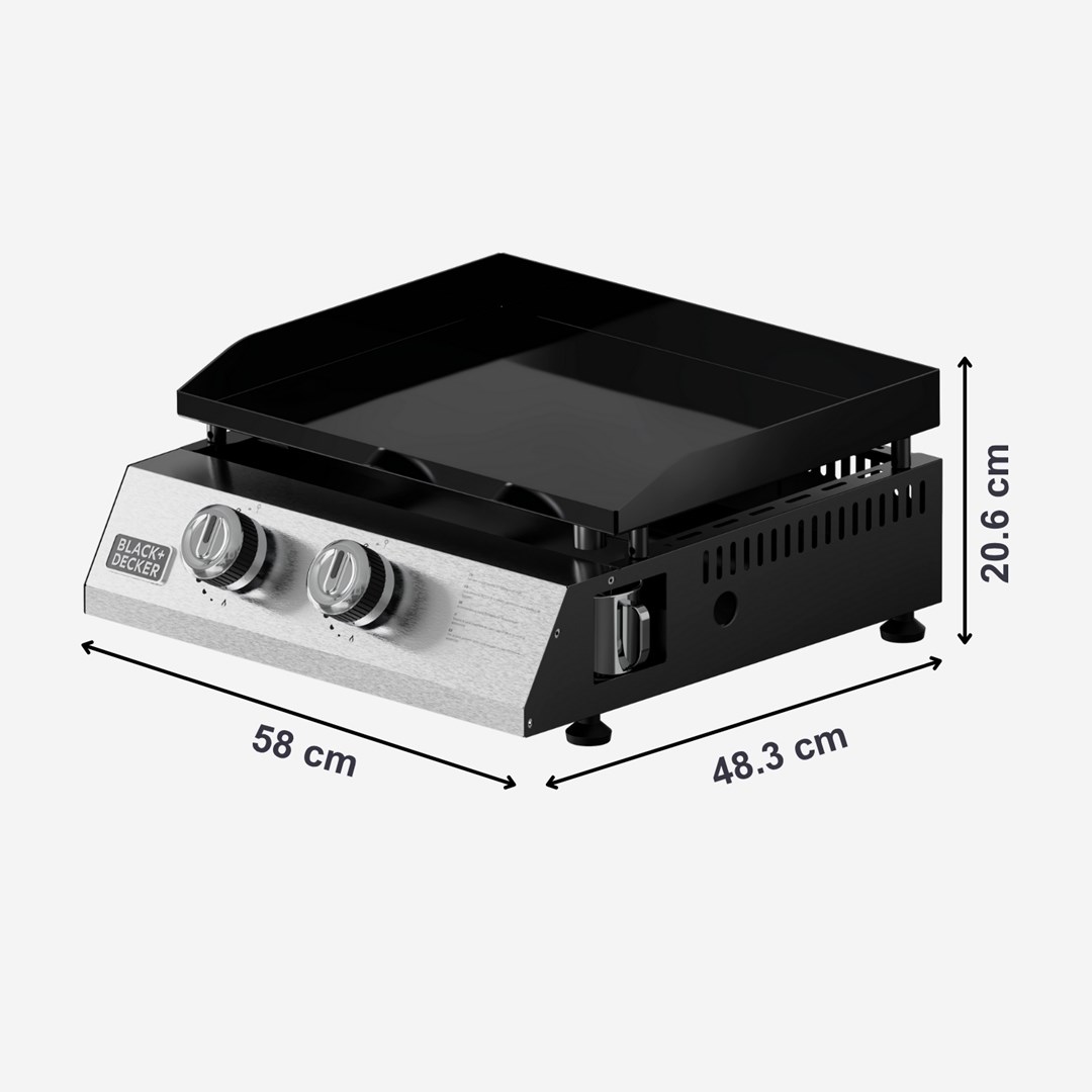 Plinski žar Black+Decker BXOP4900E, 2 gorilnika