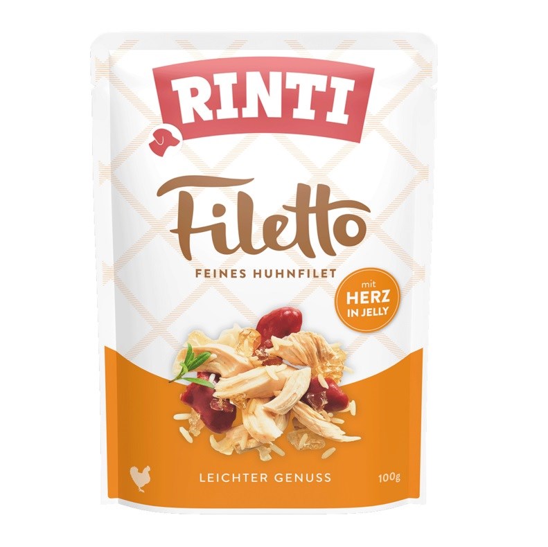 RINTI Filetto Piščančji file z jetri - Mokra hrana za pse - 100g