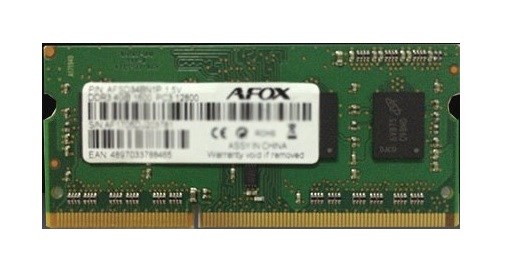 Pomnilniški modul AFOX SO-DIMM DDR3, 8 GB, 1600 MHz za prenosnik