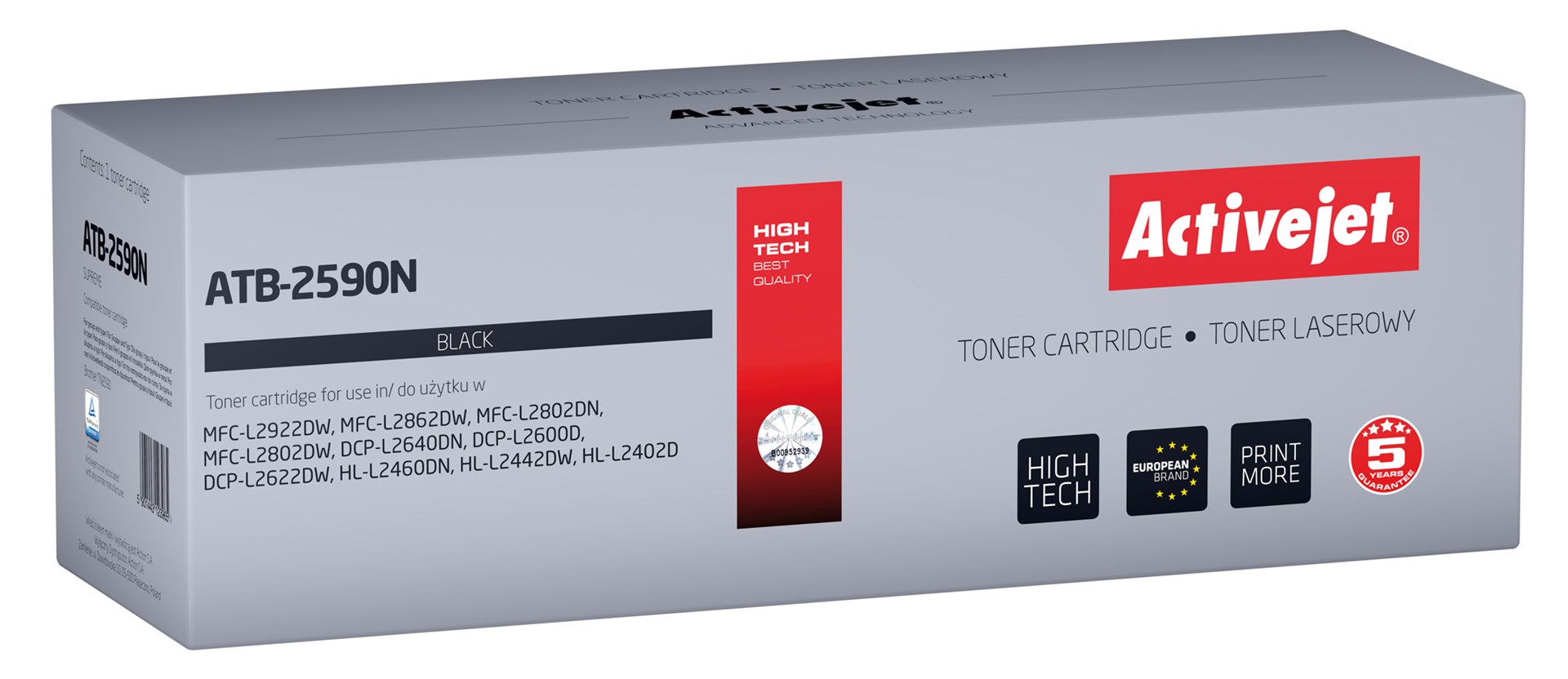 Toner Activejet ATB-2590N za Brother TN2590, Supreme, 1200 strani, črn
