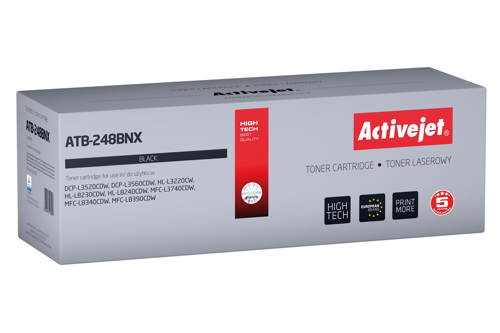 Združljiv toner Activejet ATB-248BNX za Brother TN248XLBK, črn, 3000 strani