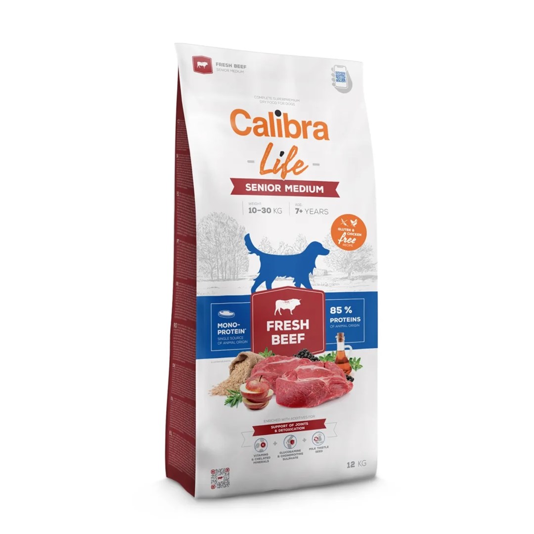 CALIBRA Life Senior Medium Fresh Beef pasja hrana 12kg