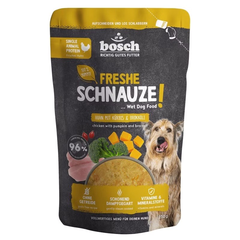 BOC BOSCH Freshe Schnauze piščanec, buča in brokoli - mokra pasja hrana - 250g