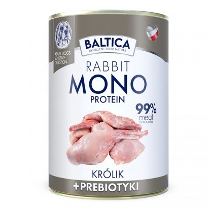 BALTICA Nutraceutic Monoprotein Zajec s prebiotiki - mokra hrana za pse - 400g