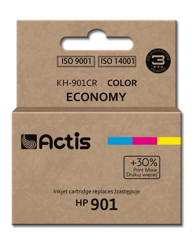 Actis KH-901CR združljiva črnila za tiskalnik HP 901XL, CMY, 18 ml