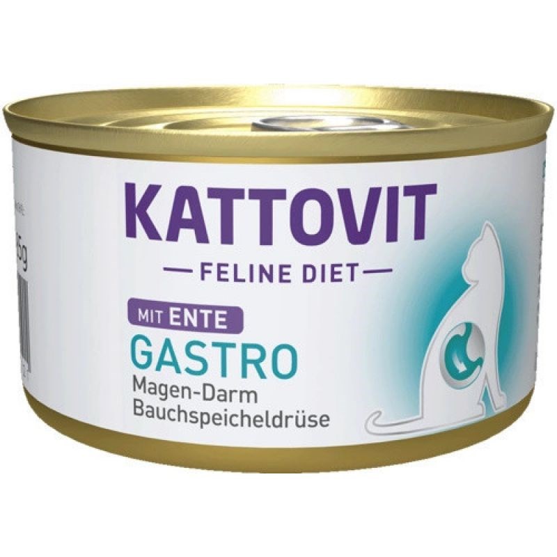KATTOVIT Feline Diet Gastro Duck, mokra hrana za mačke, 85 g