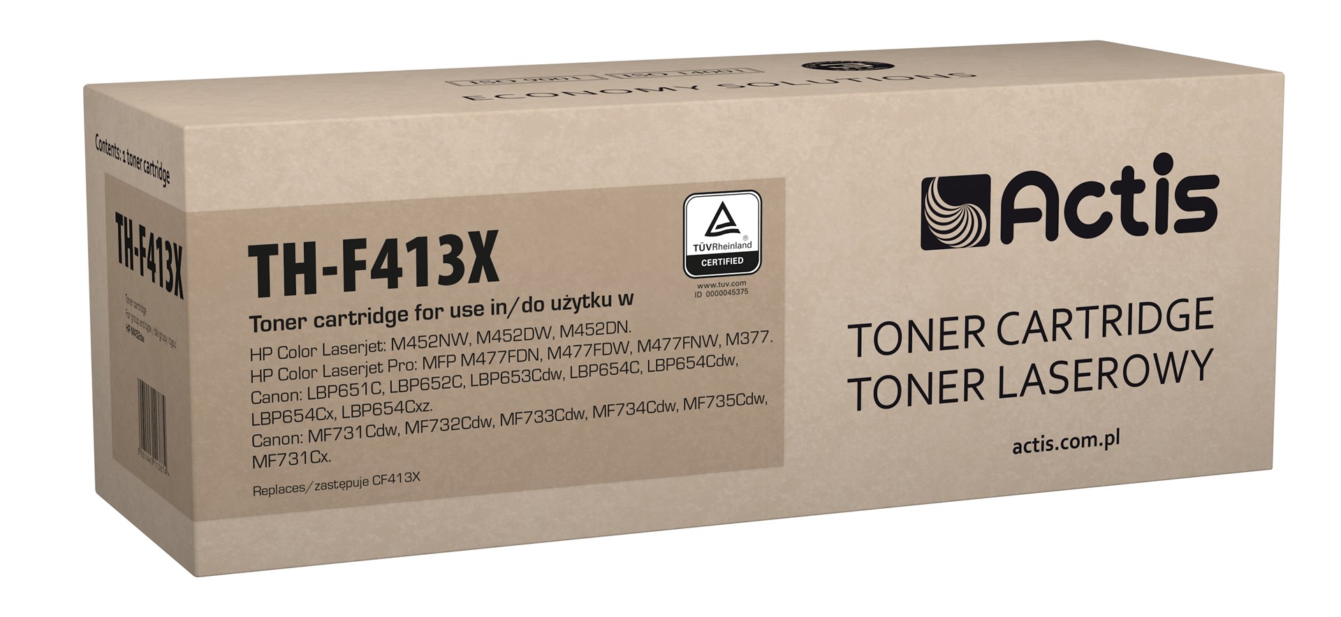 Actis TH-F413X Toner (nadomestilo za HP 410X CF413X, Canon CRG 046H M) - magenta, 5000 strani