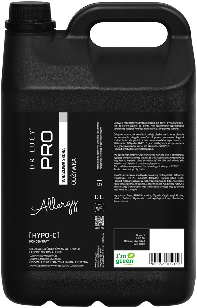 DR LUCY Hypo C balzam za pse z občutljivo kožo, 5l