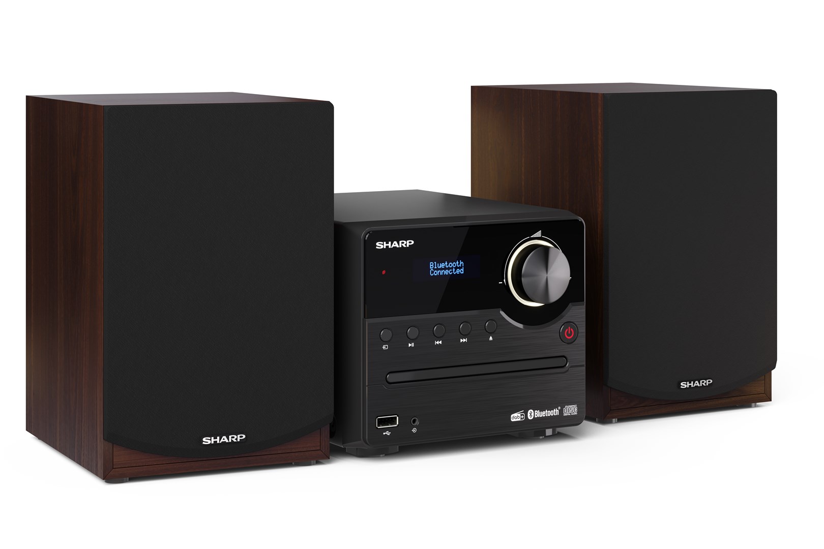 Domači avdio mikro sistem Sharp XL-B517D, 45 W, rjav