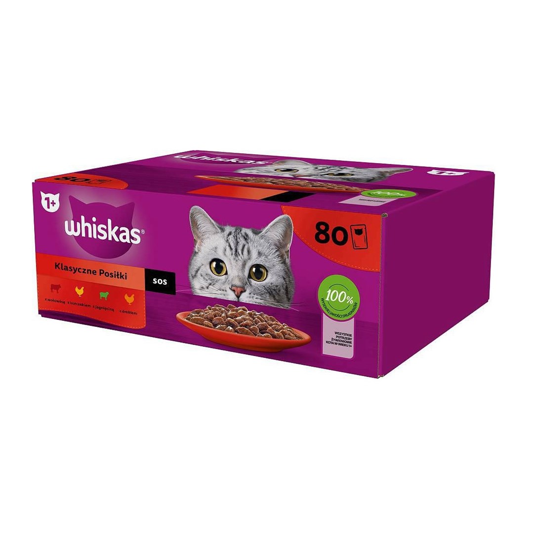 Whiskas Classic Meals in sauce - mokra hrana za mačke, 80x85g