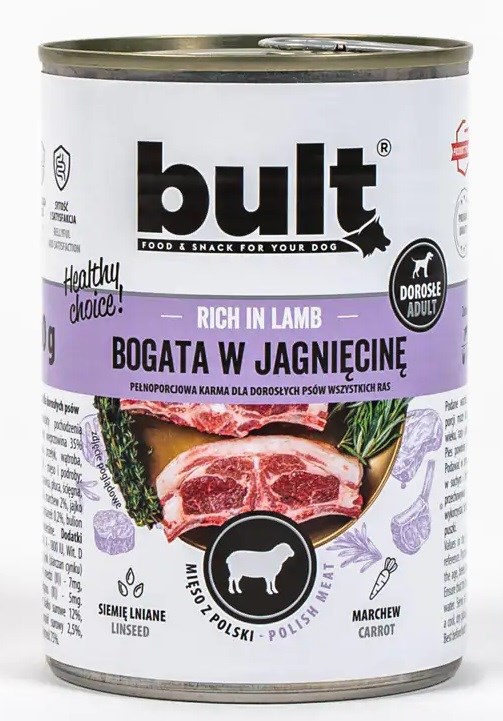 BULT Mokra hrana za pse, jagnjetina 800 g