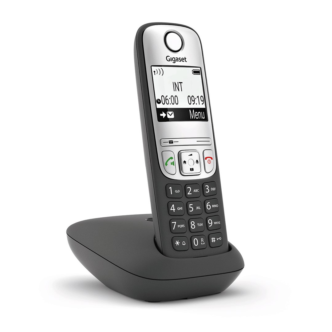 Brezžični telefon Gigaset A690, črn