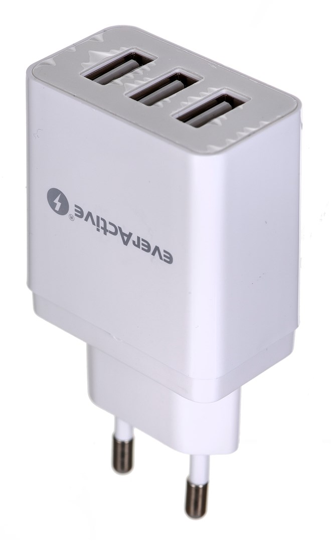 USB polnilnik EAV SC-300, 3xUSB, 3.4A, bel