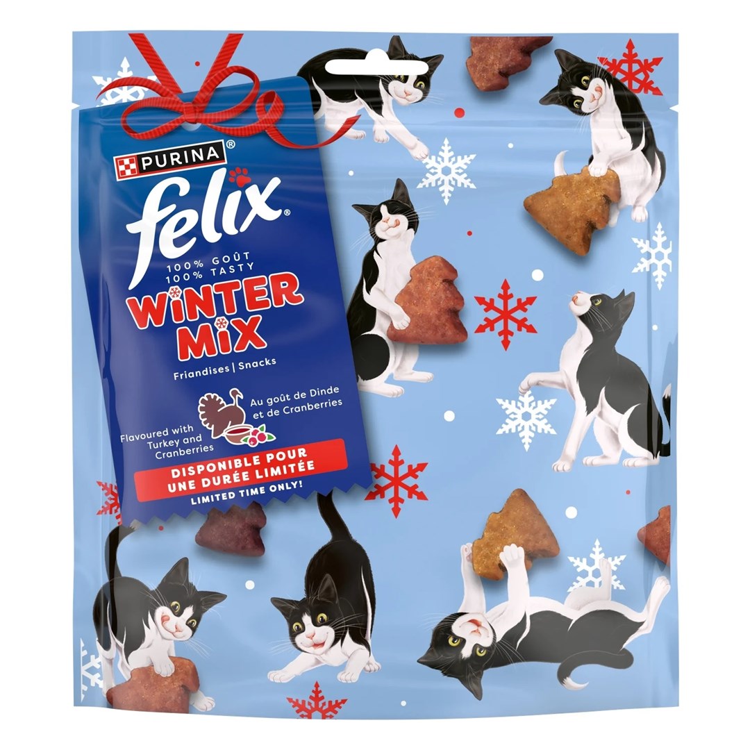 PURINA Felix Winter Mix Priboljški za mačke, puran & brusnice, 200g