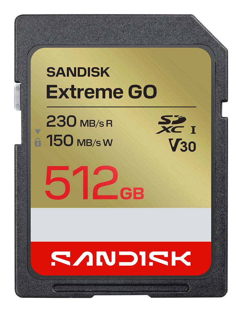 Pomnilniška kartica SanDisk Extreme GO 512 GB SDXC UHS-I V30