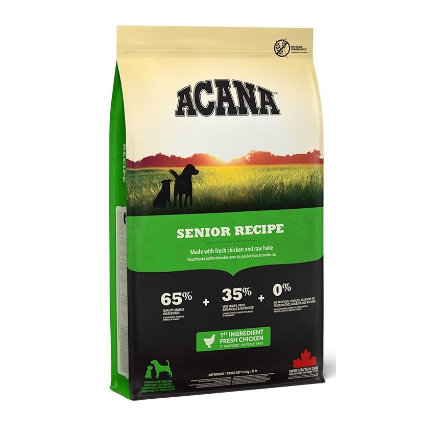 Acana Heritage Senior Dog 11,4 kg - suha hrana za starejše pse