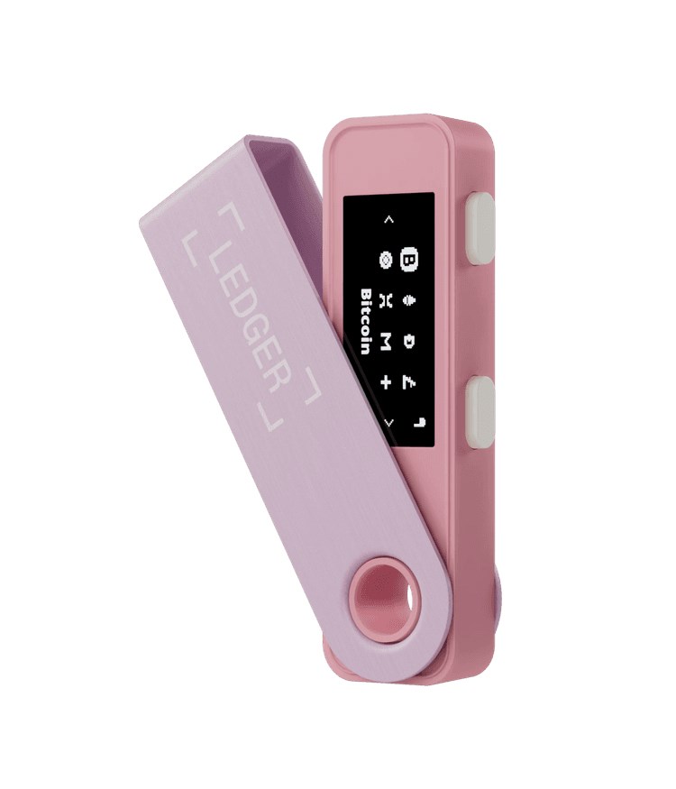 Ledger Nano S Plus USB ključek za kriptovalute, roza