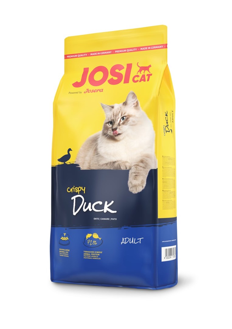 JOSERA JosiCat Crispy Duck - suha hrana za mačke, 10 kg