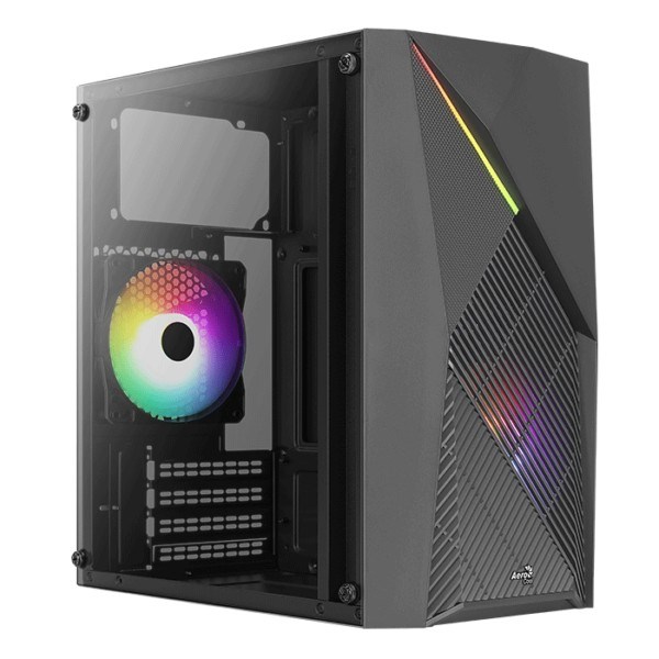 AER računalniško ohišje RAIDER MINI-G-BK-v3 ATX, Micro ATX, Mini-ITX, s stranskim oknom, osvetljeno