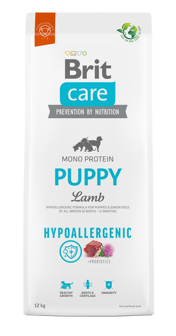 BRIT Care Hypoallergenic Puppy Lamb - pasja hrana za mladiče, 12 kg
