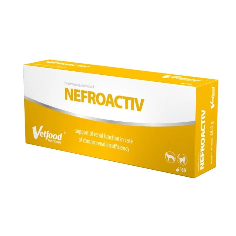VETFOOD Nefro Activ - prehransko dopolnilo za pse in mačke - 60 kosov