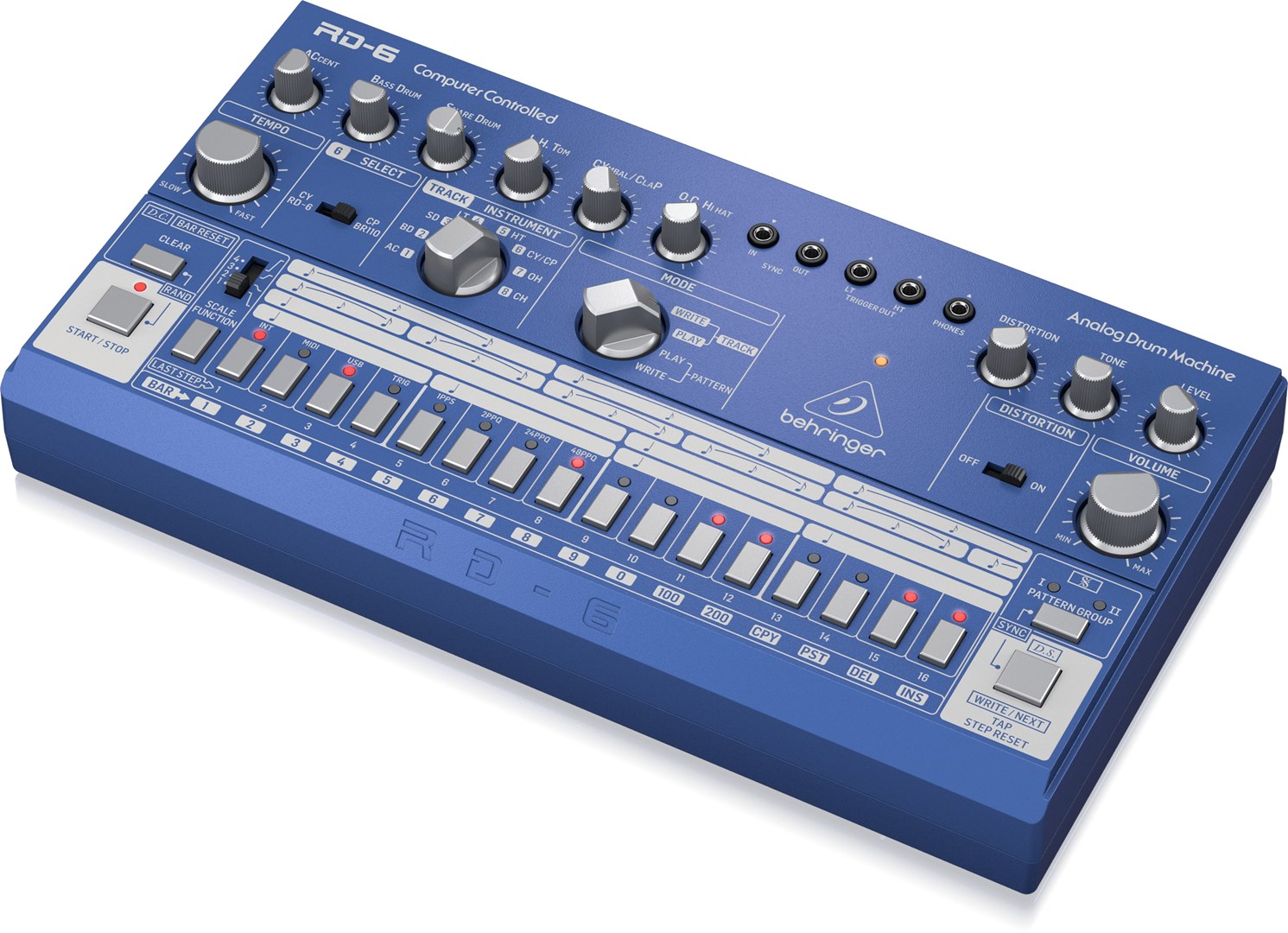 Behringer RD-6-BU ritmična in bobnarska mašina, modra