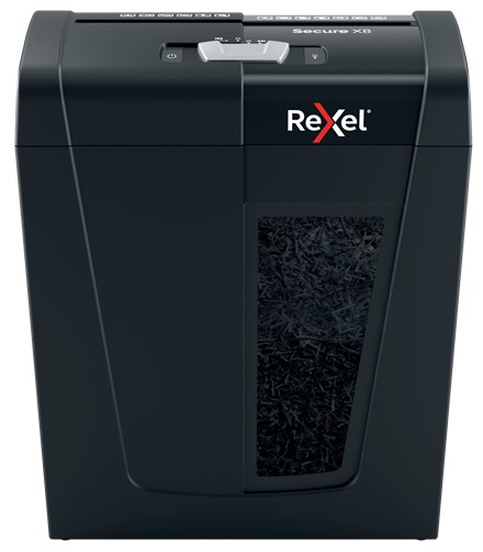 Rexel Secure X8 drobilnik papirja, navzkrižno rezanje, 8 listov, črn