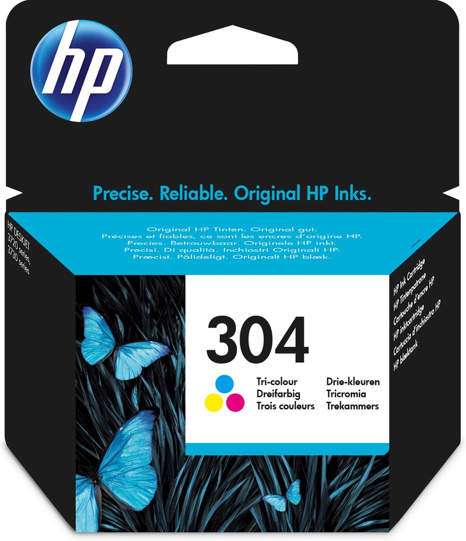 HP 304 Original kartuša, Cyan/Magenta/Yellow (100 strani)