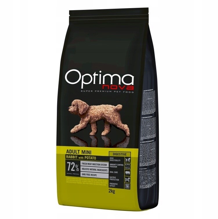 OPTIMANOVA Adult Mini Digestive Jagnetina & Krompir 2 kg - suha hrana za pse