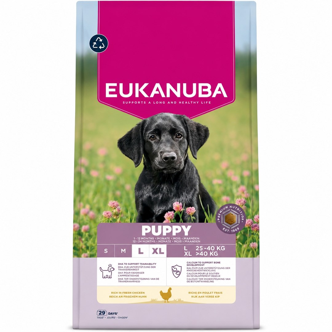Eukanuba Premium Nutrition Puppy Large & Giant Breed piščanec - suha hrana za pse - 18 kg