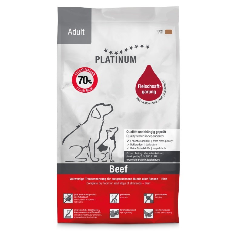 PLATINUM Adult Beef polmekana pasja hrana 1,5 kg
