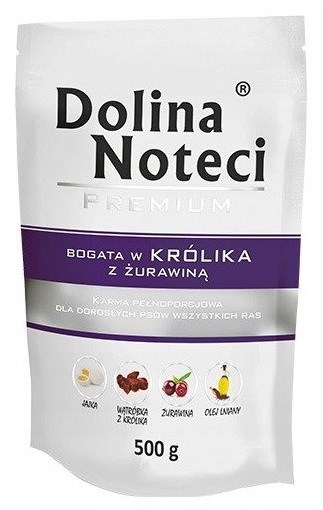DNT Pasja hrana, kunec z brusnicami, 500 g
