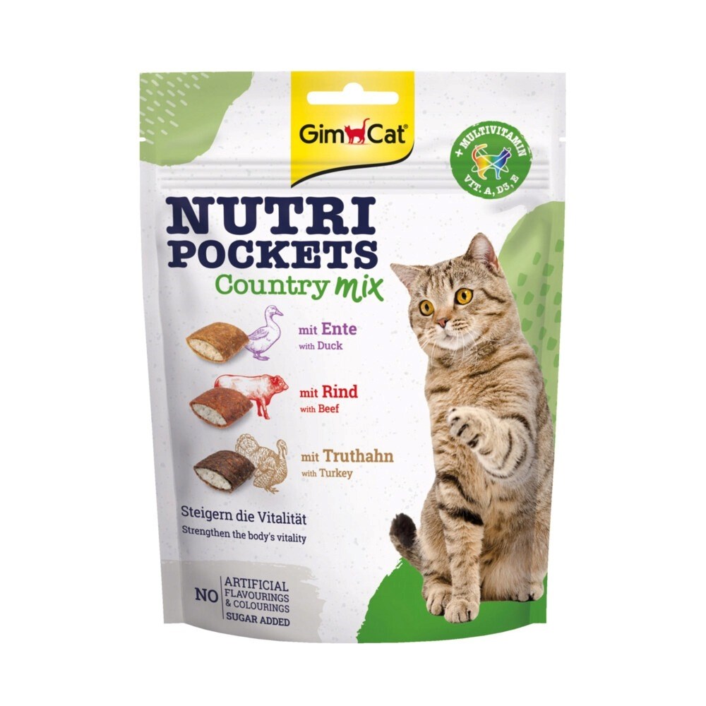 GIMCAT Nutri Pockets Pasja poslastica, Country mix, 150 g