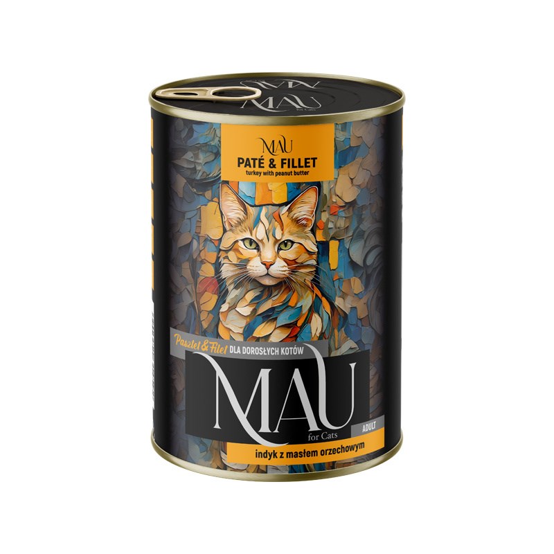 DNT Mokra hrana za mačke - puran s arašidovim maslom, 400g