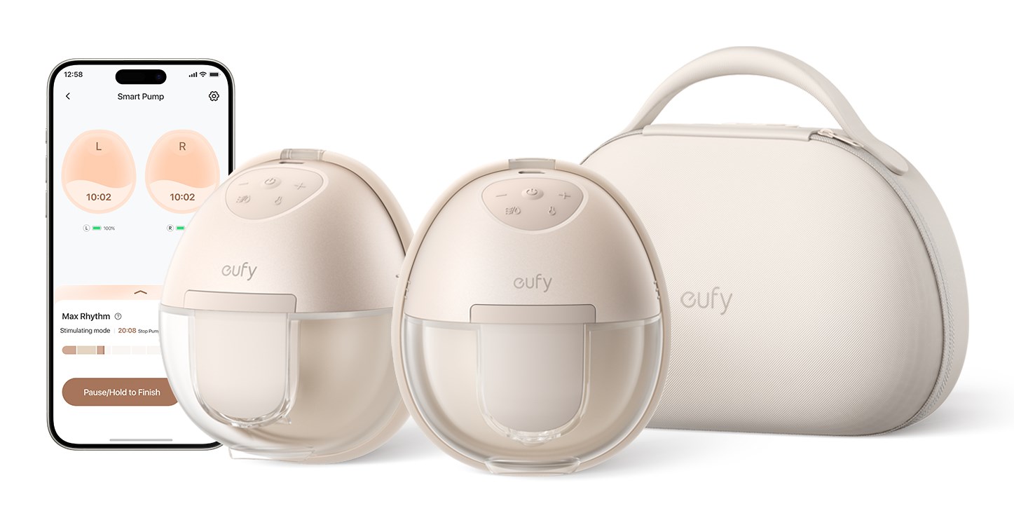 Eufy S140 elektronska prsna črpalka, 150 ml, roza