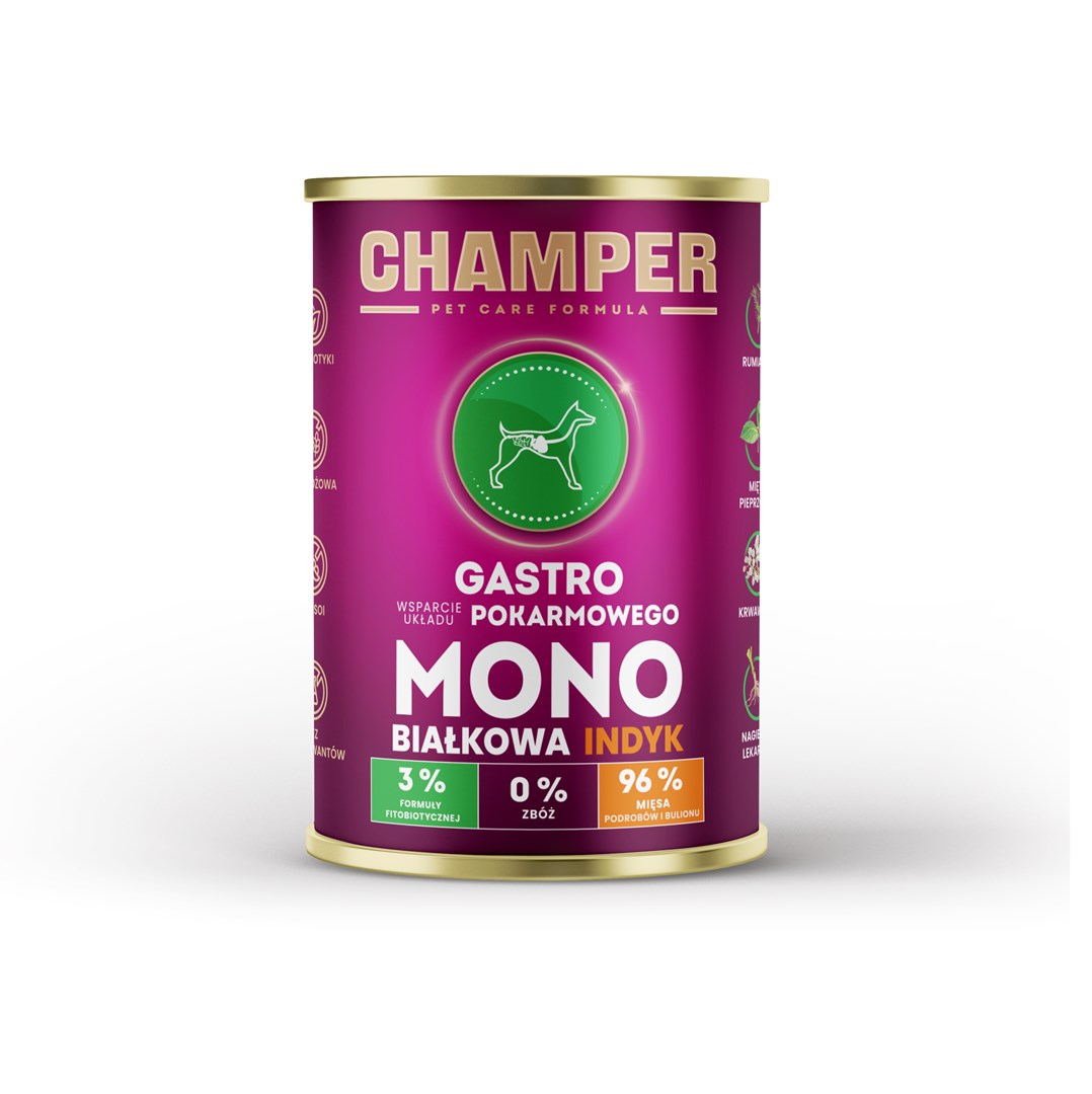 CH2 CHAMPER Gastro Monoprotein Puranj - Mokra hrana za pse - 400 g