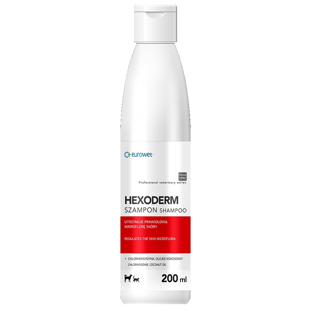 EUROWET Hexoderm pasji in mačji šampon - 200 ml