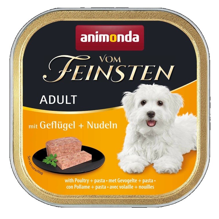 ANIMONDA Vom Feinsten Adult - mokra hrana za pse, 125g, perutnina s testeninami