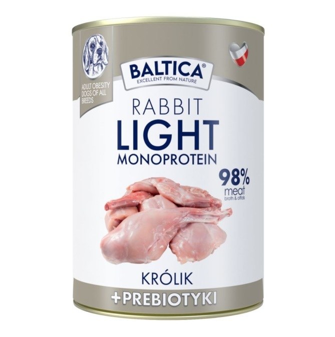 BALTICA Nutraceutic Monoprotein Light Rabbit, mokra hrana za pse, 400g