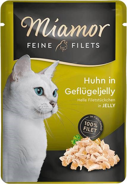 MIAMOR Feine Filets Piščanec v želatini - mokra hrana za mačke - 100g