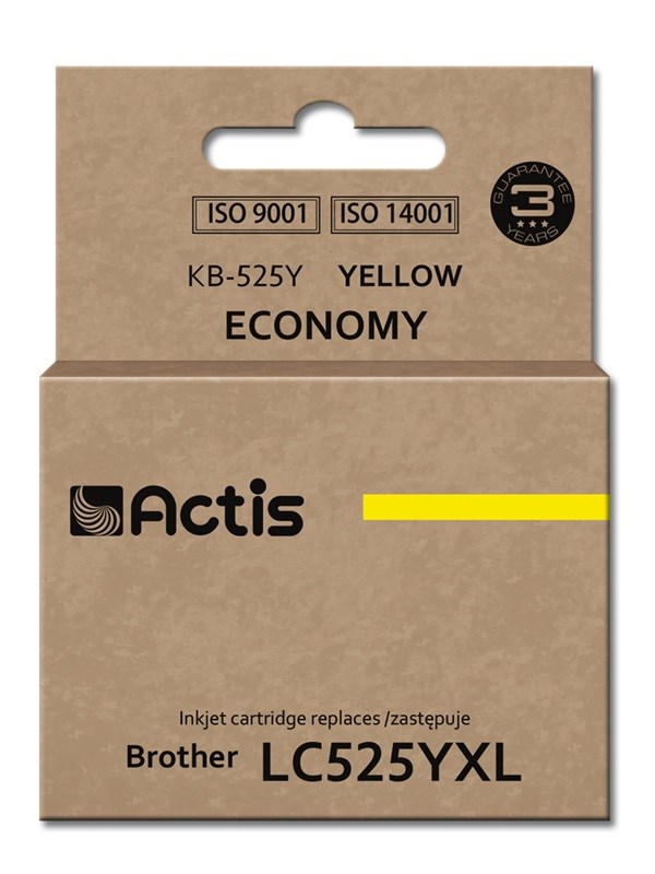 Nadomestno rumeno črnilo Actis KB-525Y za Brother LC525Y (15ml)