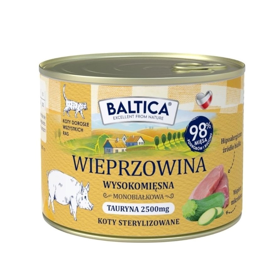 BALTICA Smaki regionów Svinjina, mokra hrana za mačke, 185g