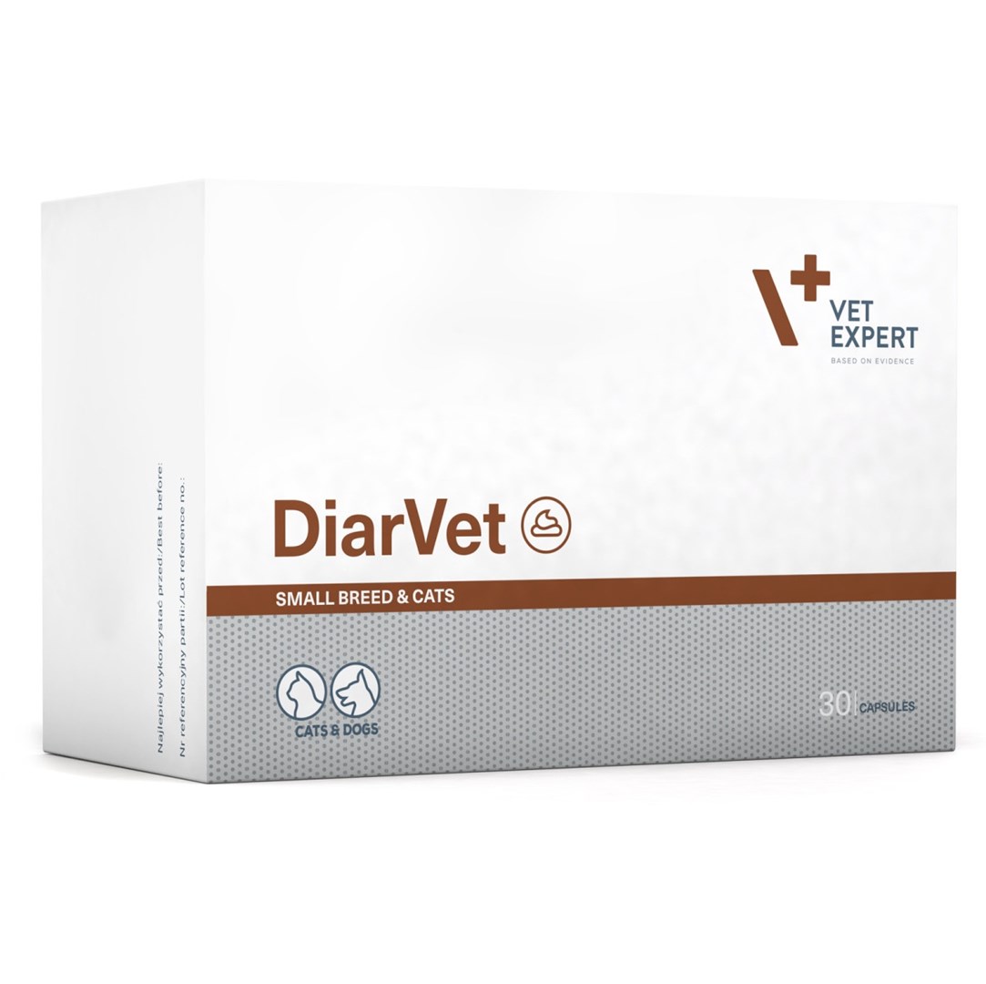 VETEXPERT Diarvet Small breed - Tablete za majhne pse in mačke - 30 tablet